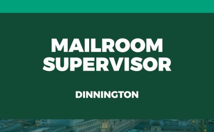 Mailroom Supervisor Dinnington